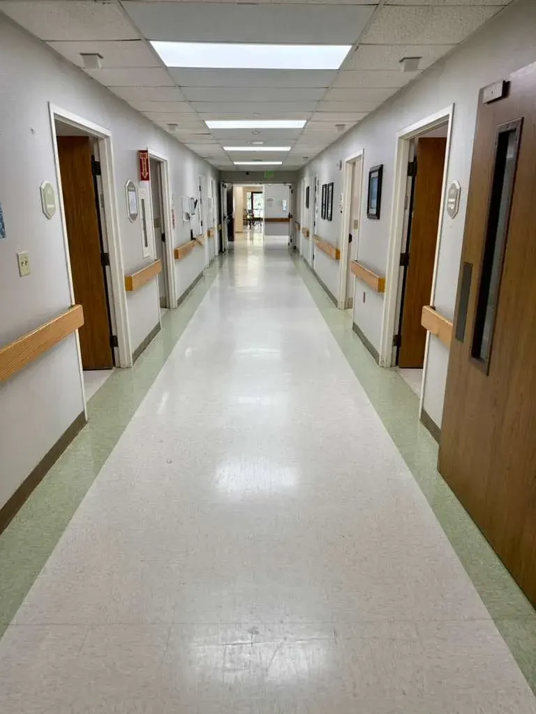 A resident corridor at Vivo Healthcare Meadows